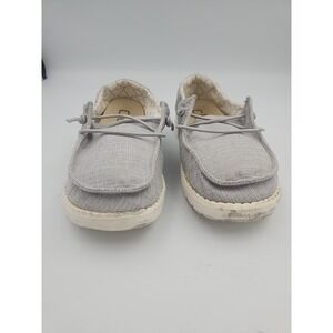 Youth‎ Hey Dude  Wendy Linen Grey Shoe New Size 13